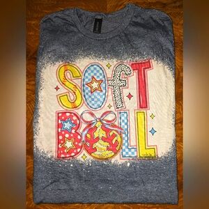 New Custom Made Softball T-shirt, Large
